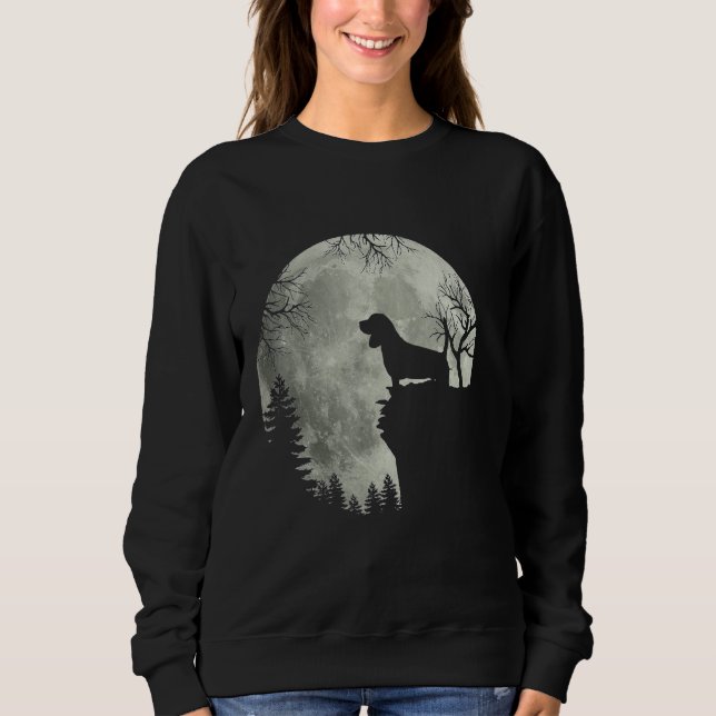 Sweatshirt Halloween Chien beagle Et Lune Halloween Chien Bea (Devant)