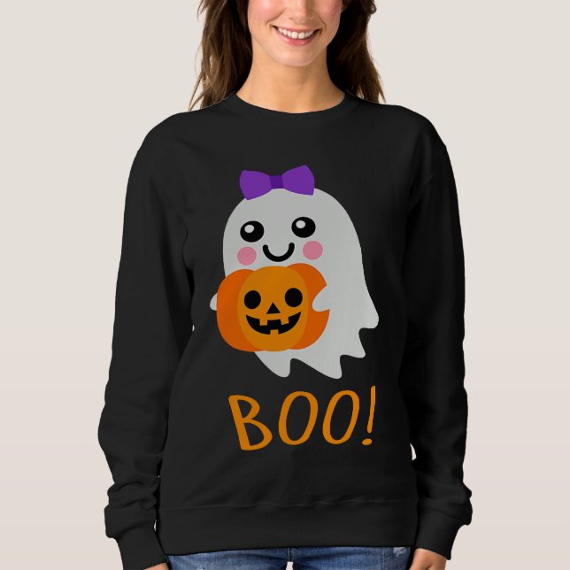 Sweatshirt Halloween Costume  Sweet Ghost Jack o Lantern (Devant)