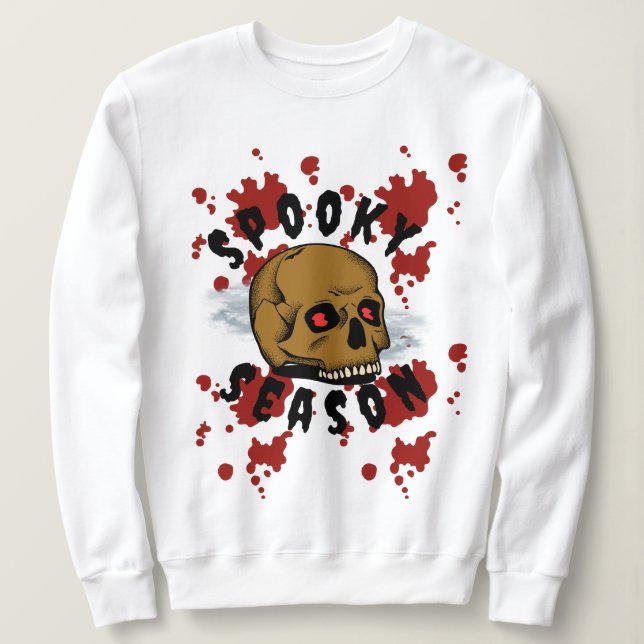 Sweatshirt Halloween Crâne Éffrayant (Design devant)