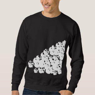 Sweatshirt Halloween crânes blancs effrayants pile noir