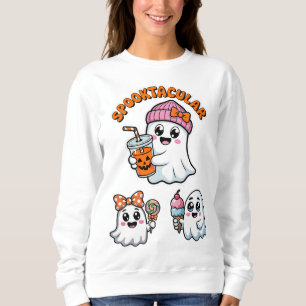 Sweatshirt Halloween Cute Ghost Spooktacular