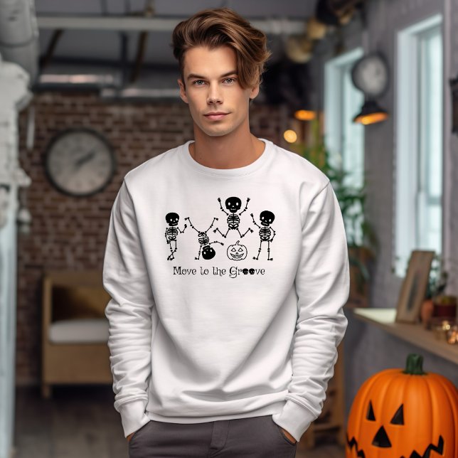 Sweatshirt Halloween Dancing Skeleton Se Déplace À Groove (Créateur téléchargé)