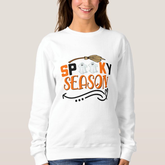 Sweatshirt Halloween de la saison éffrayante (Devant)