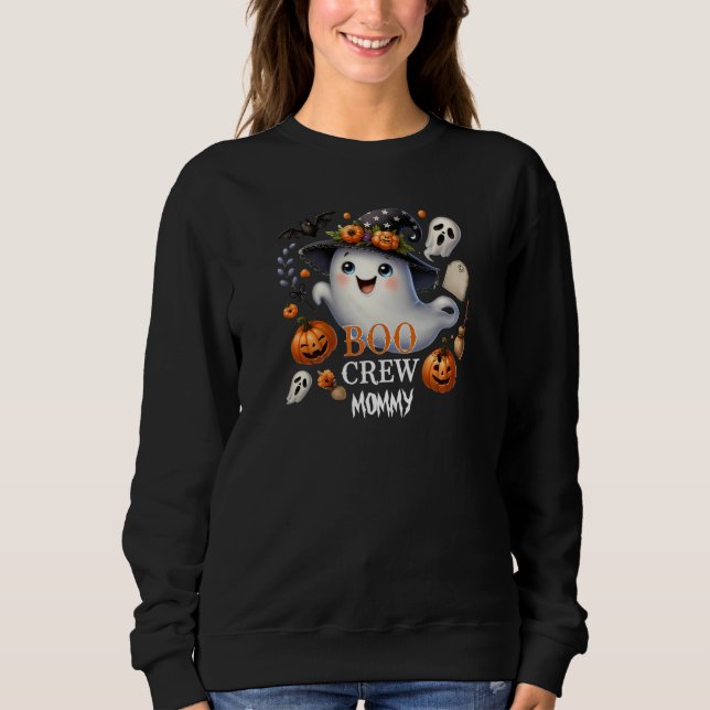 Sweatshirt Halloween de l'équipage du fantôme éffrayant (Devant)