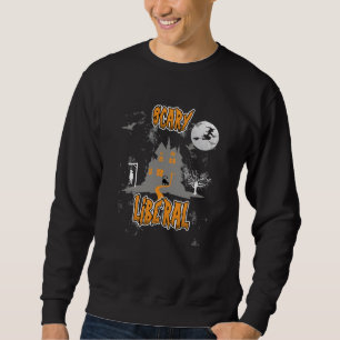 Sweatshirt Halloween Déplaisant sorcière Pleine lune de chat