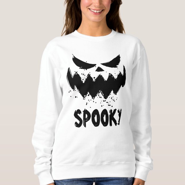 Sweatshirt Halloween Éffrayant et sourire (Devant)