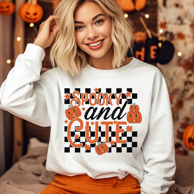 Sweatshirt Halloween éffrayant et Vintage (Spooky and Cute Vintage Retro Halloween Sweatshirt)