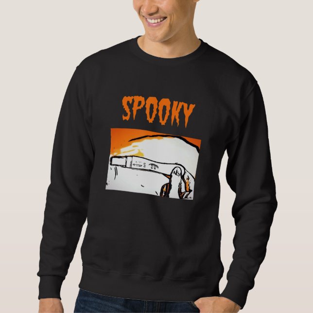 Sweatshirt Halloween éffrayante de grossesse. Être enceinte e (Devant)