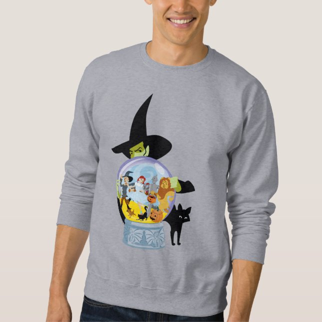 Sweatshirt Halloween en cristal de sorcière méchante (Devant)