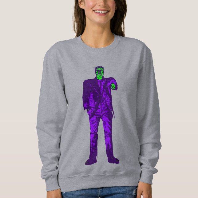 Sweatshirt halloween frankenstein monstre déplaisant (Devant)