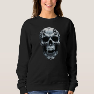 Sweatshirt Halloween "Fright Night Fashion" Crâne sculpté