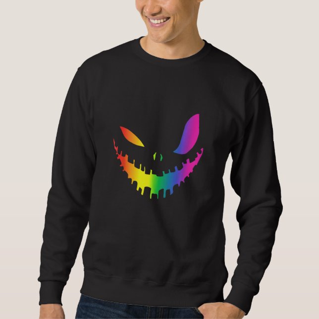 Sweatshirt Halloween Gay Lesbians Pride Citrouille Lgbt Pride (Devant)