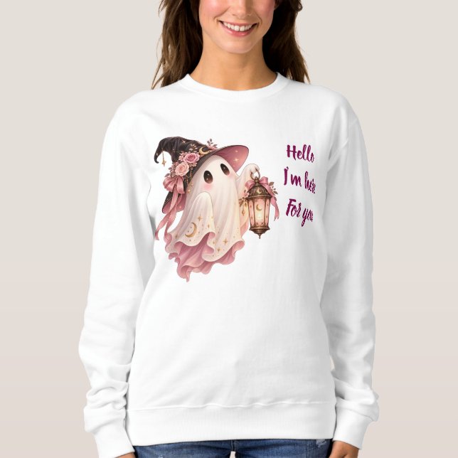 Sweatshirt Halloween Gentil Fantôme  (Devant)