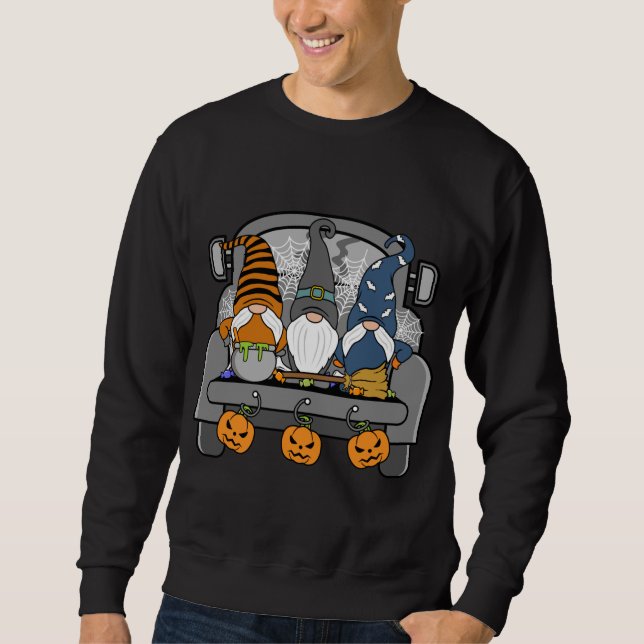 Sweatshirt Halloween Gnomes Funny Monstres Citrouille Spice W (Devant)