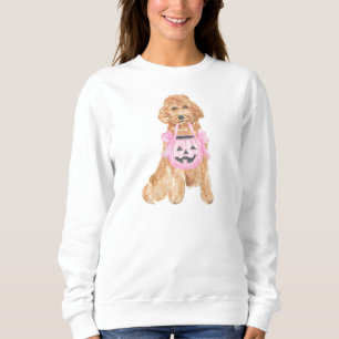 Sweatshirt Halloween Goldendoodle Citrouille Trick ou le trai