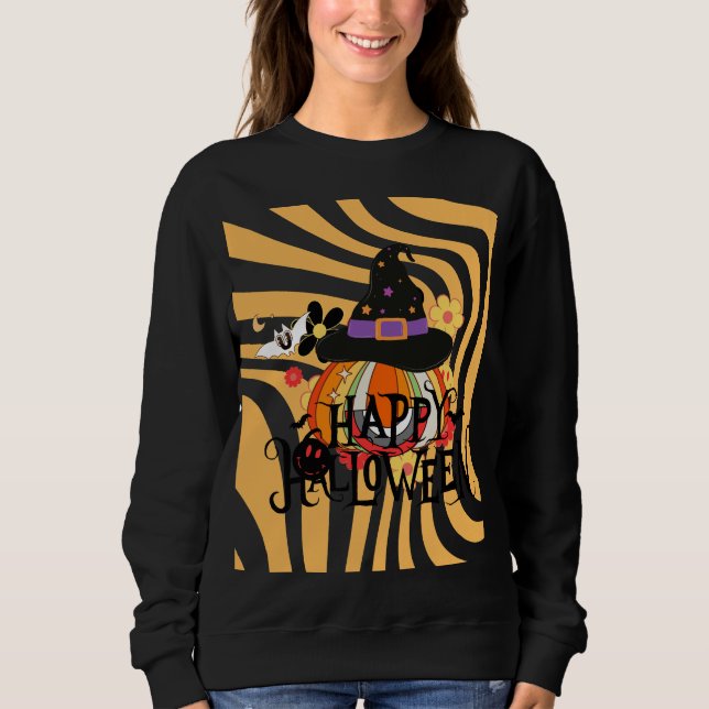 Sweatshirt Halloween Groovy Rétro (Devant)