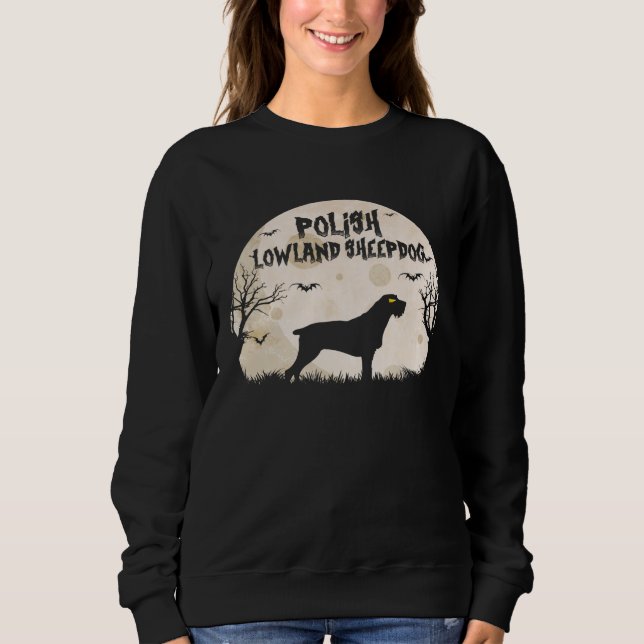 Sweatshirt Halloween Horror Polish Lowland Sheepdog (Devant)