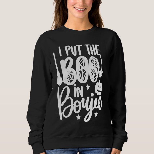 Sweatshirt Halloween I Put The Boo In Boujee Pumpkin Ghost Sp (Devant)