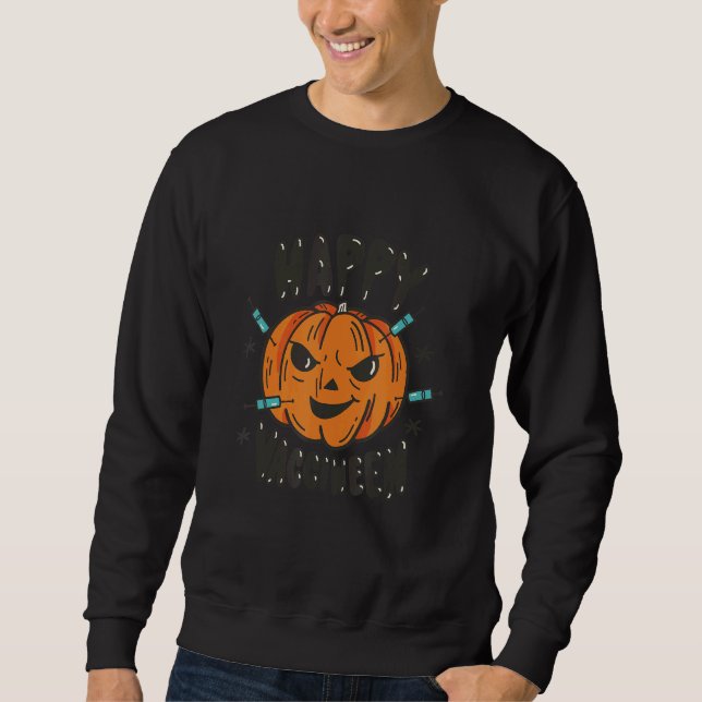 Sweatshirt Halloween I Vaccination Un Vaccination Masque Cons (Devant)
