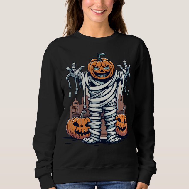Sweatshirt Halloween maman Citrouille Éffrayante effroi autom (Devant)