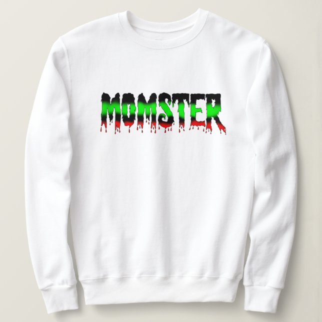 Sweatshirt Halloween Momster éffrayant de goutte de sang (Design devant)