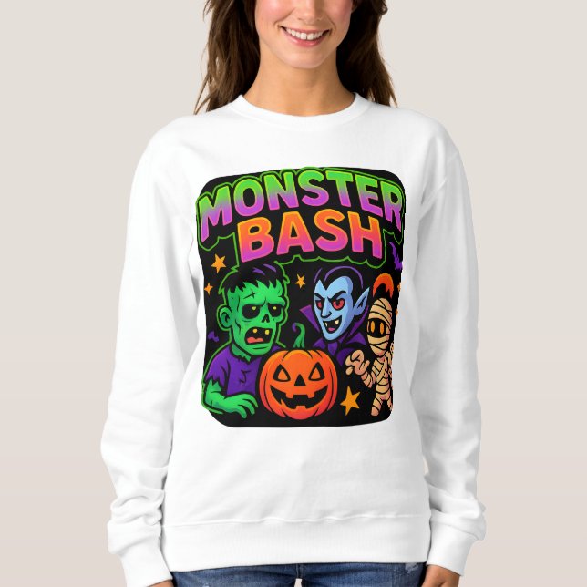 Sweatshirt Halloween Monster Bash Vêtements Cute Unisex (Devant)