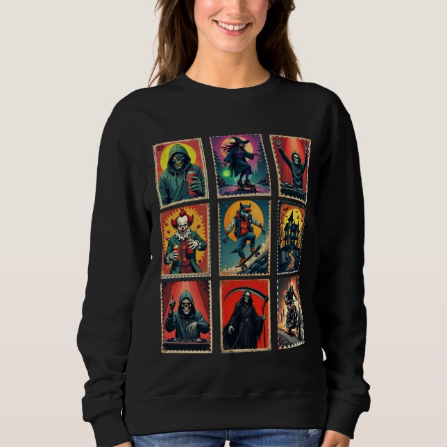 Sweatshirt Halloween Monsters Timbre Tee (Devant)