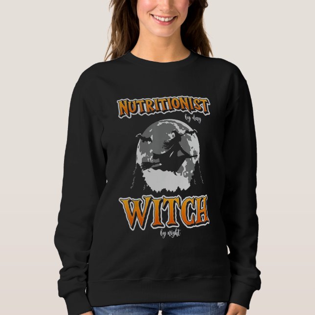 Sweatshirt Halloween nutritionniste Sorcière drôle Cute Nutri (Devant)