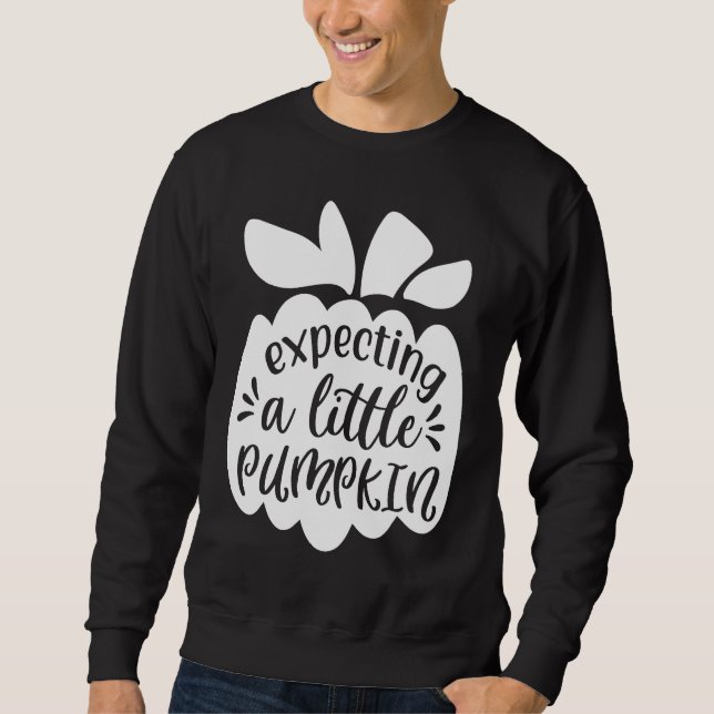 Sweatshirt Halloween Pregnancy Funny   Expecting A Little Pum (Devant)