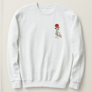 Sweatshirt Halloween Rose squelette