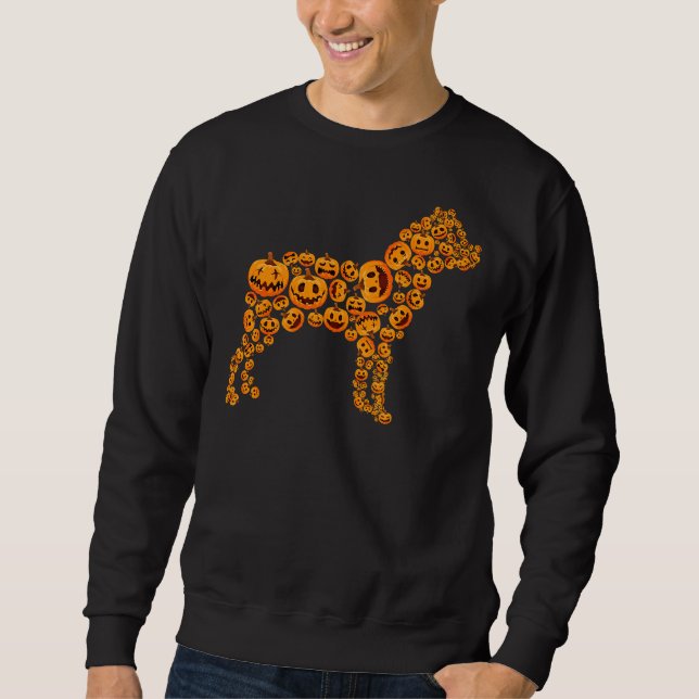 Sweatshirt Halloween Rottweiler Lover Citrouille Jack-o'-lant (Devant)