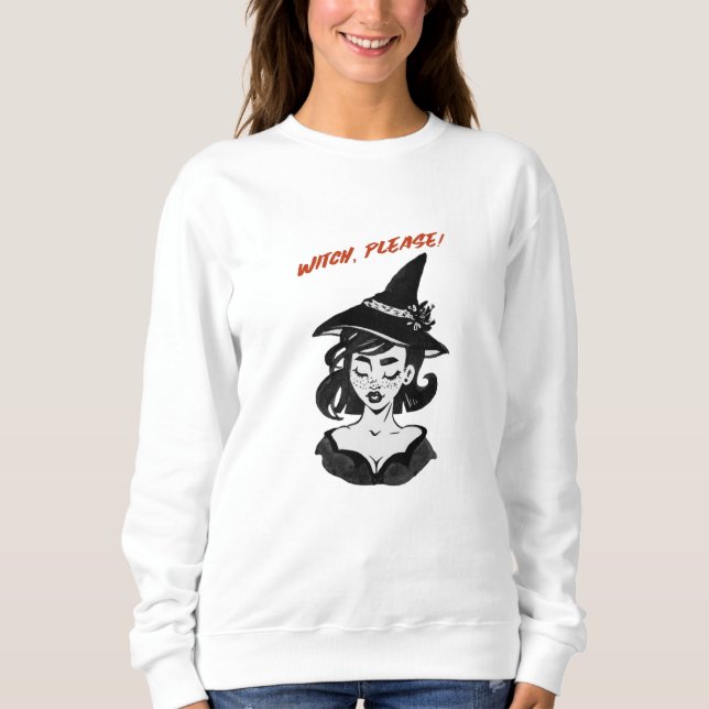 Sweatshirt Halloween - Sorcière, S'Il Vous Plaît ! (Devant)