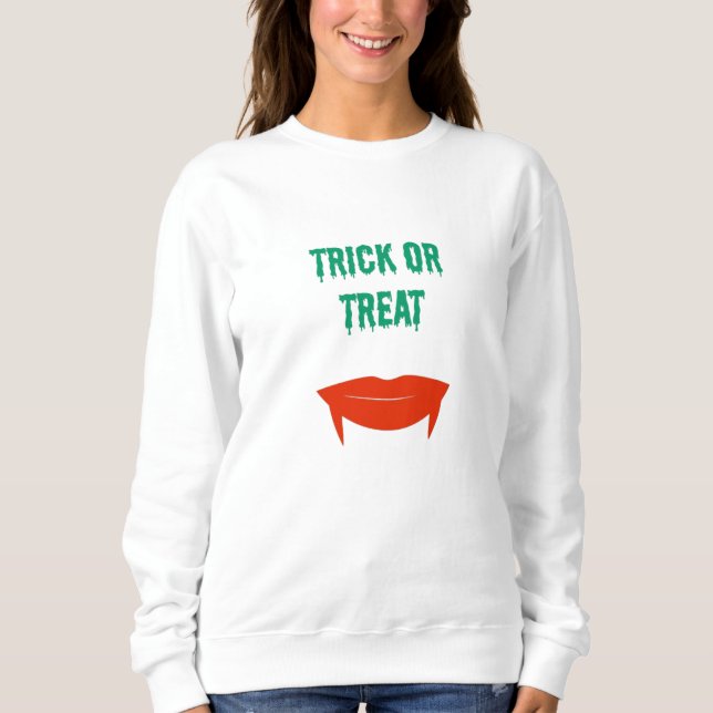 Sweatshirt Halloween - Trick ou Treat Fangs (Devant)