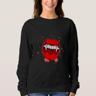 Sweatshirt Halloween Vampie Dents Costume Halloween Trick Tre