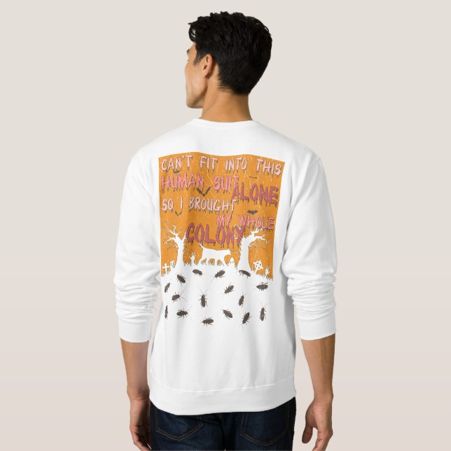 Sweatshirt Halloween Vintage déplaisant (Dos entier)