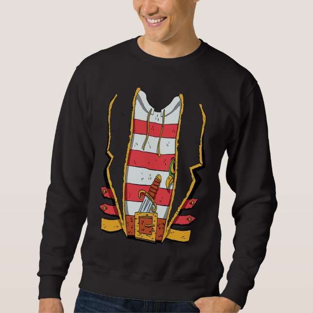 Sweatshirt Halloween Xmas Lazy Pirate Costume (Devant)