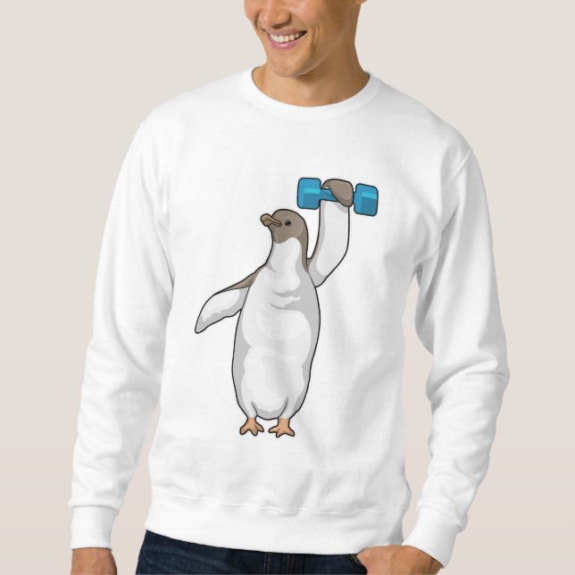 Sweatshirt Haltère de fitness Penguin (Devant)