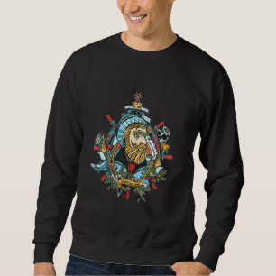 Sweatshirt Hamburger Jung Seadog Cool style tatouage rétro