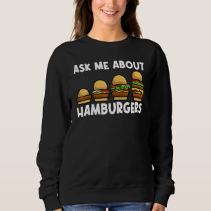 Sweatshirt Hamburger Pour Hommes Femmes Nourriture Cheeseburg