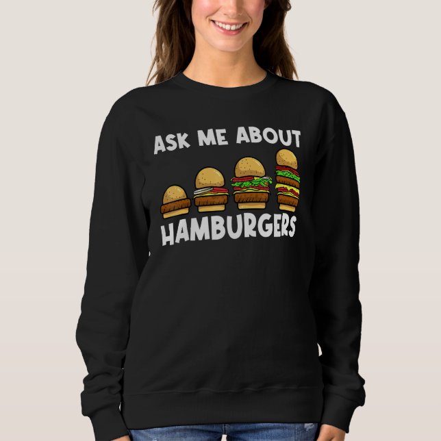 Sweatshirt Hamburger Pour Hommes Femmes Nourriture Cheeseburg (Devant)