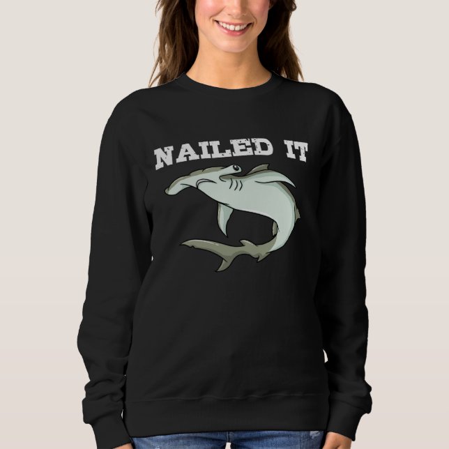 Sweatshirt Hammerhead Shark Head Tooth (Devant)