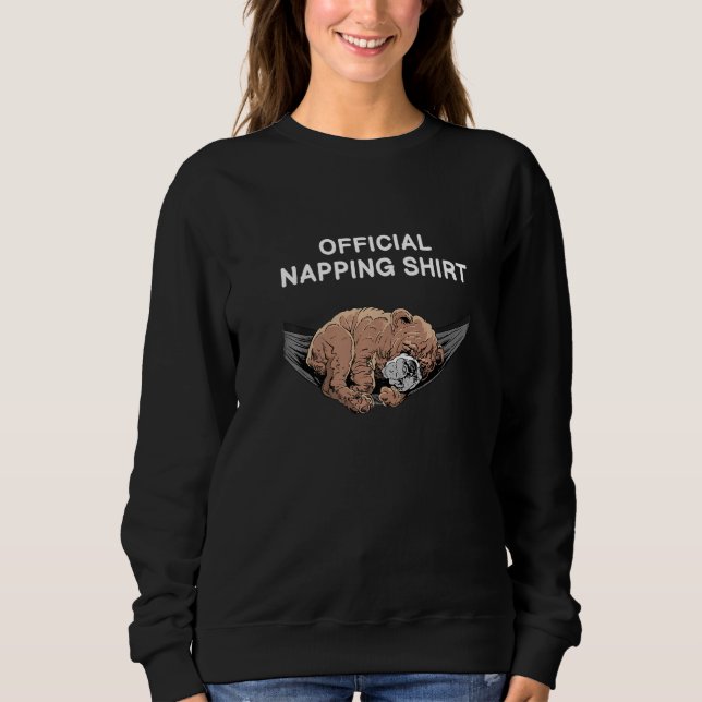 Sweatshirt Hammock Sleeping Chien Bulldog Nap (Devant)
