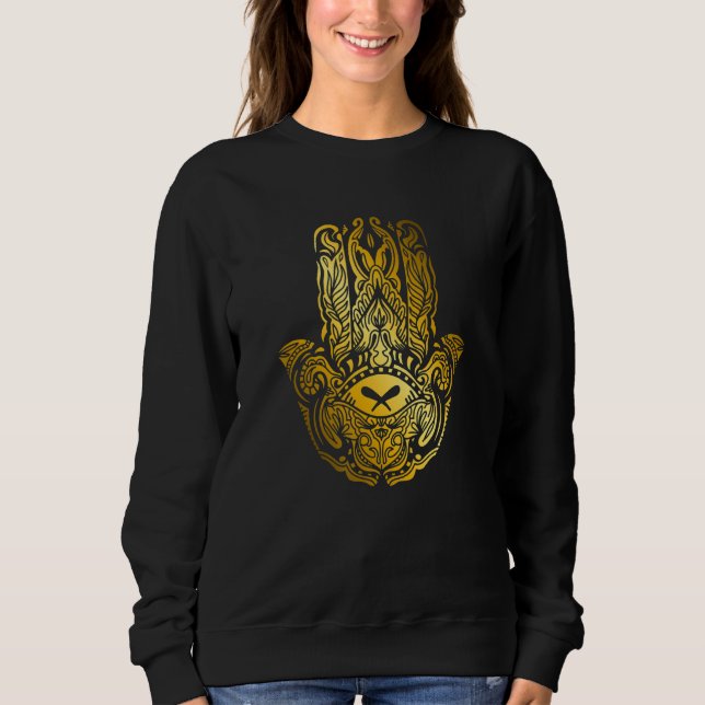 Sweatshirt Hamsa Hand Spiritual Mystic Eye Third Eye All Seei (Devant)