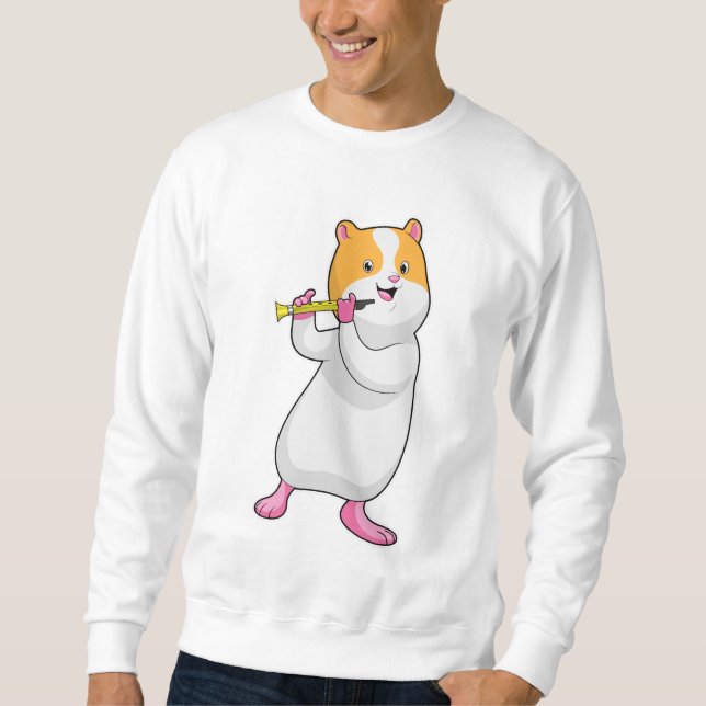 Sweatshirt Hamster à Musique avec Flûte (Devant)