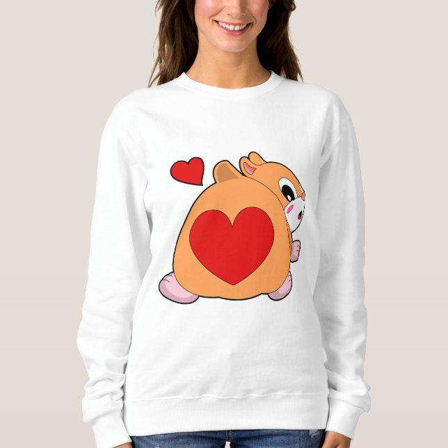 Sweatshirt Hamster au coeur (Devant)