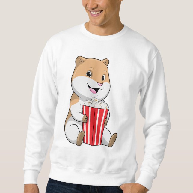 Sweatshirt Hamster au cône de Popcorn (Devant)