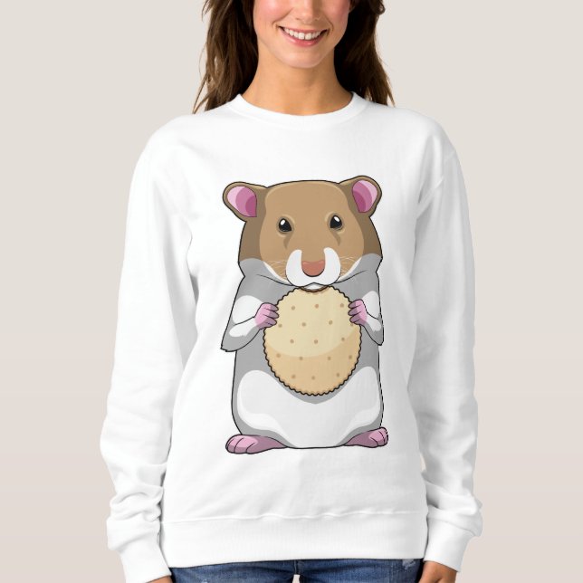 Sweatshirt Hamster avec biscuit (Devant)
