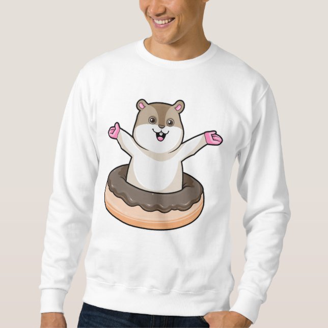Sweatshirt Hamster avec de l'âne au chocolat (Devant)