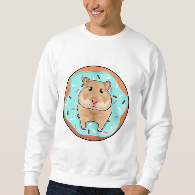 Sweatshirt Hamster avec Donut (Devant)