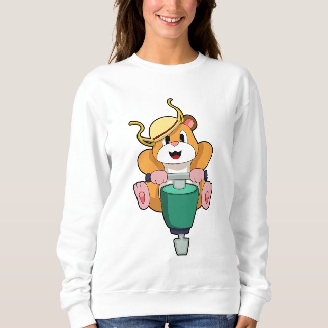 Sweatshirt Hamster avec Jackhammer (Devant)
